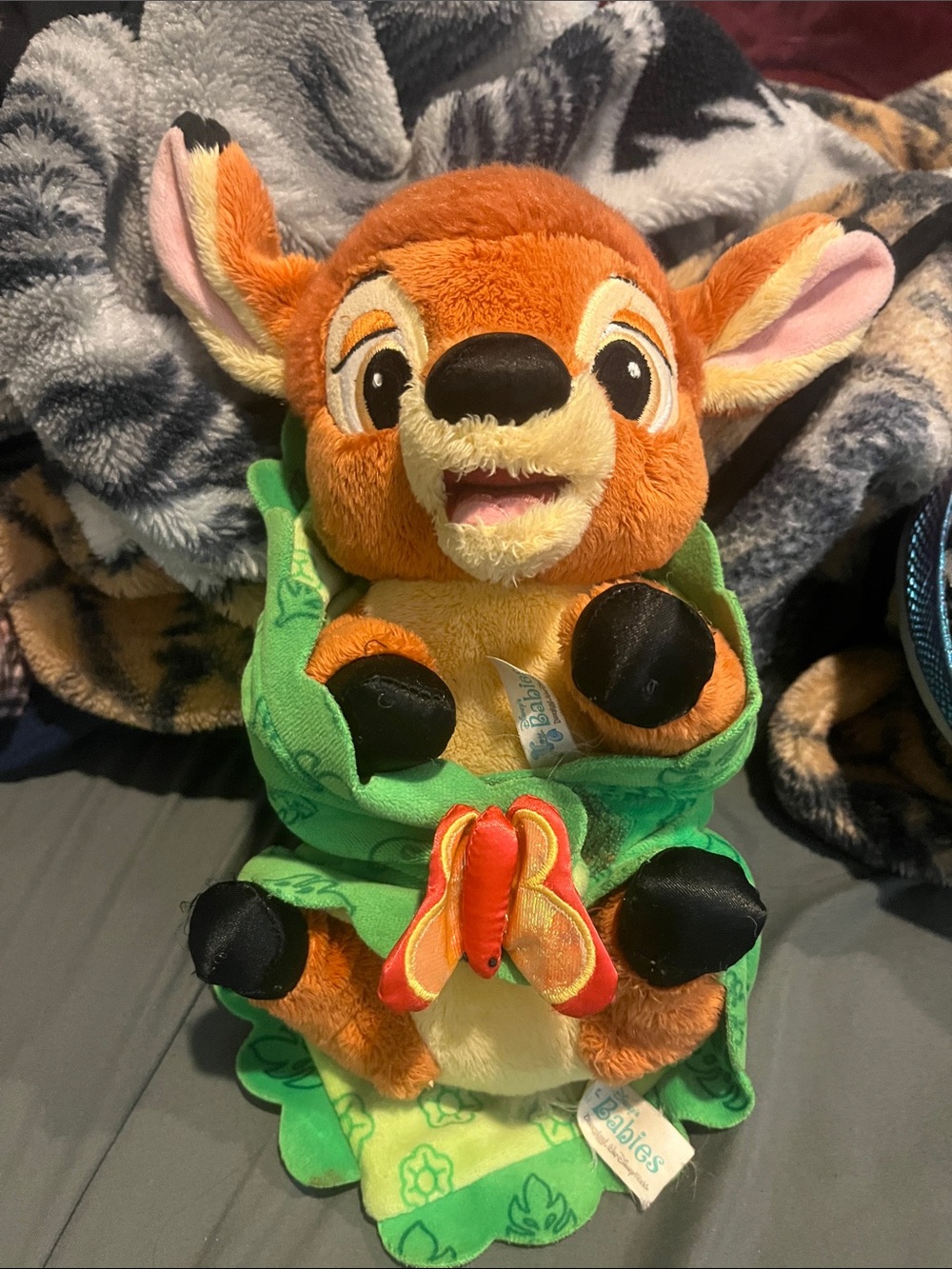 Disney parks 10" baby bambi plush toy with blanket new with tag Stuff Animal